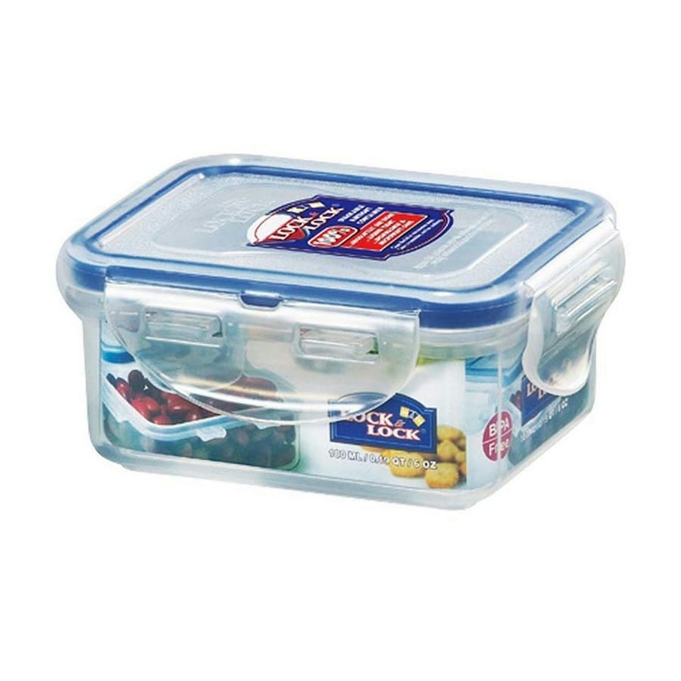 image 1 of Lock & Lock Food Storage Container - Transparent - 13.7 x 10.4 x 12cm
