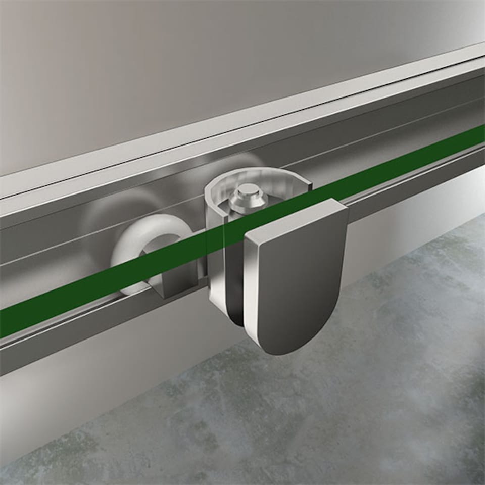 image 1 of Aica Bathrooms 1000x1850mm Sliding Shower Enclosure Shower Screen WalK In Glass Door Cubicle | Chrome