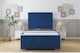 image 1 of Sloomy Radcliffe Navy Plush Bed Frame With 50" Upholstered Headboard 4'6 Double