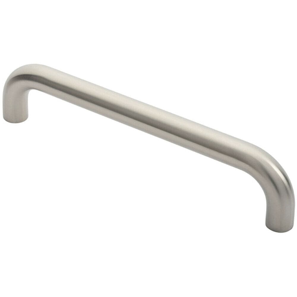 Loops Round D Bar Pull Handle 325 x 25mm 300mm Fixing Centres Satin Steel in Metallics