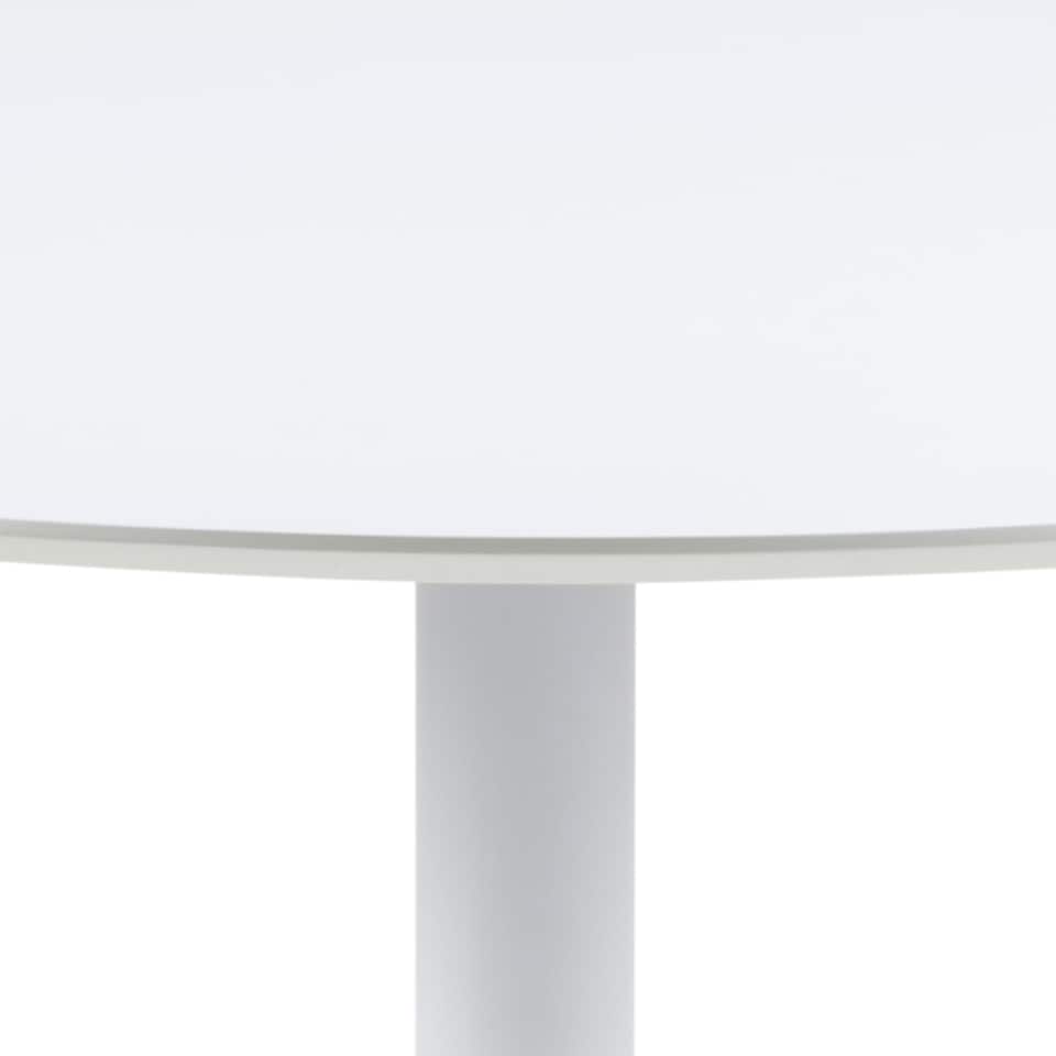 image 1 of Ibiza Round Dining Table with White Top and White Base