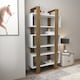 image 3 of Decorotika Reina Bookcase 3-tier H 150 cm x W 90 cm x D 33 cm | Multi | White and Walnut | 1