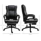 image 3 of Vinsetto Executive Office Chair for Home, PU Leather Computer Chair, Swivel Desk Chair with Footrest, Wheels, Adjustable Height, Black
