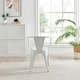 image 5 of Furniturebox 2x Colton 'Tolix' Style White Metal Dining Chairs with Arms