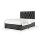 image 1 of Super Ortho Orthopaedic Graphite Plush Velvet Divan Set And Lona Headboard Super King