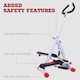 image 8 of HOMCOM Foldable Stepper Adjustable Step Machine with Handlebar LCD Display, White