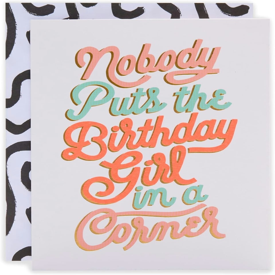 image 1 of Kindred Girl In A Corner Blank Birthday Card