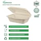 image 6 of Bagasse Sugarcane Takeaway Boxes 7x5 Clamshell Containers, PFAS Free, TUV Home Compostable Certified Food Boxes for Hot & Cold Meals, Restaurants, Parties & Catering