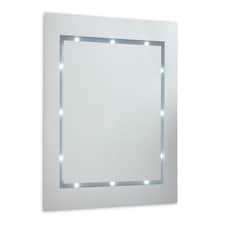 ValueLights Mirror IP44 Bathroom Battery Integrated Cool White Light | Silver