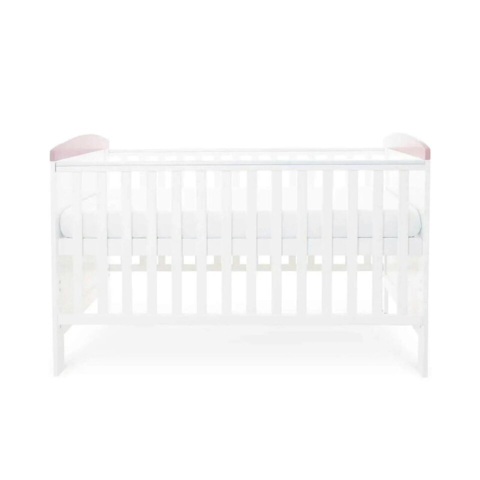 image 1 of Ickle Bubba Coleby Style Cot Bed Elephant Love Pink - Without Mattress