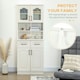 image 6 of HOMCOM Kitchen Cupboard Storage Cabinet w/ 4 Doors and Adjustable Shelves,White