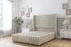 image 1 of Sloomy Camden Cream Plush Divan Bed Base No Drawers With 54 Inch Wingback Headboard & 12 Inch Matching Footboard | Cream | Cream | Small Double | 1
