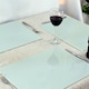 image 5 of Harbour Housewares Glass Placemats - White - 6 Pack - 40 x 30cm - Heatproof Dining Mats White