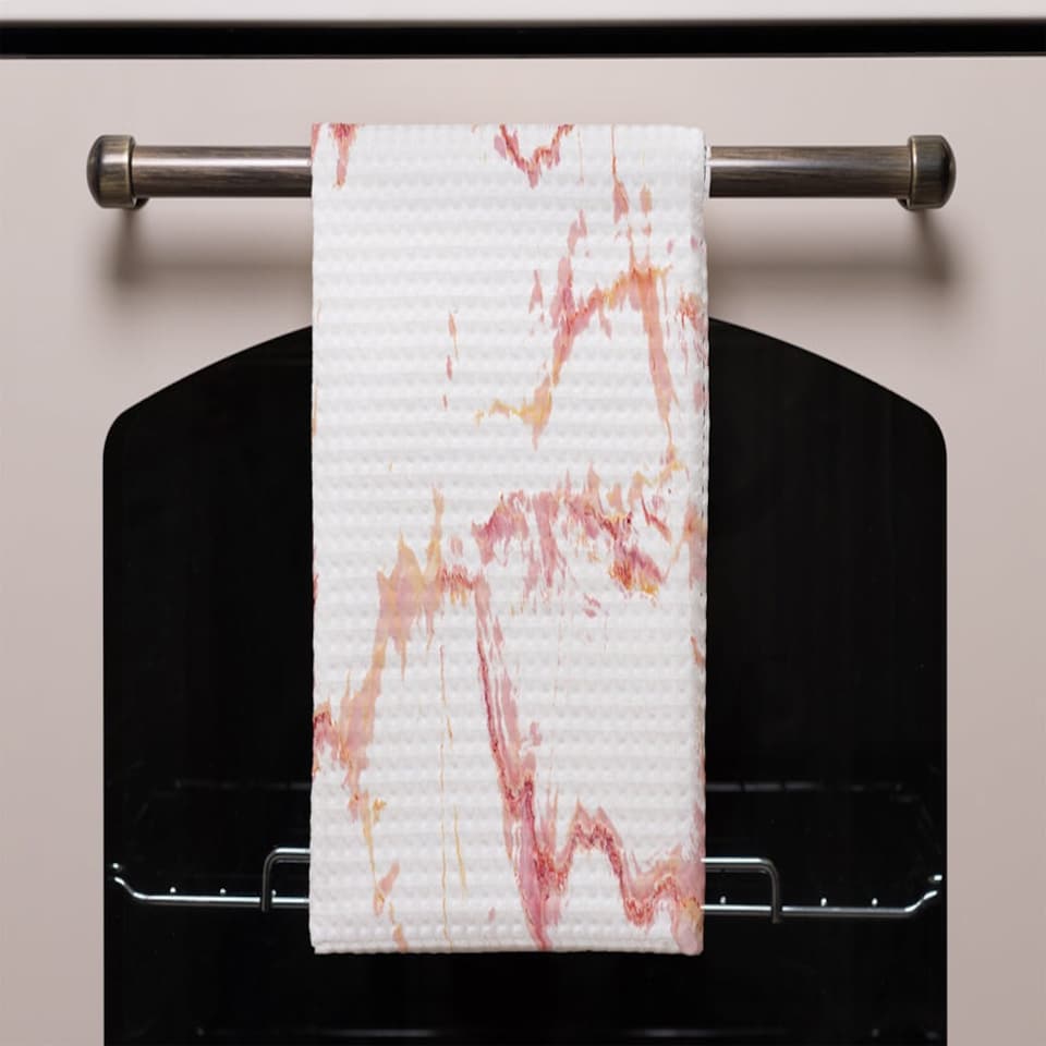 image 1 of Pink Marble (Kitchen Towel)