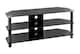 image 2 of Essentials TV-Stand with 3 Shelves Black/Glass ESS1200/3-BLK | Black | Black | One Size | 249
