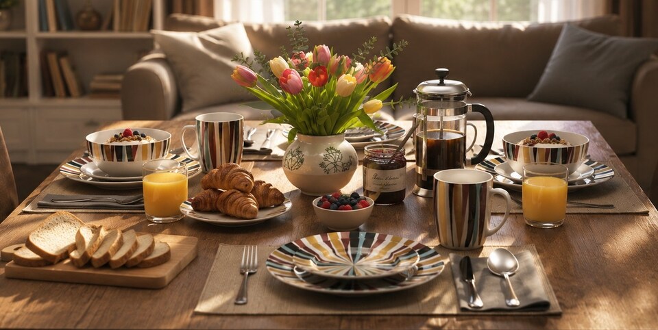 image 1 of Savannah Noir — 16 Piece Contemporary Porcelain Dinner Set