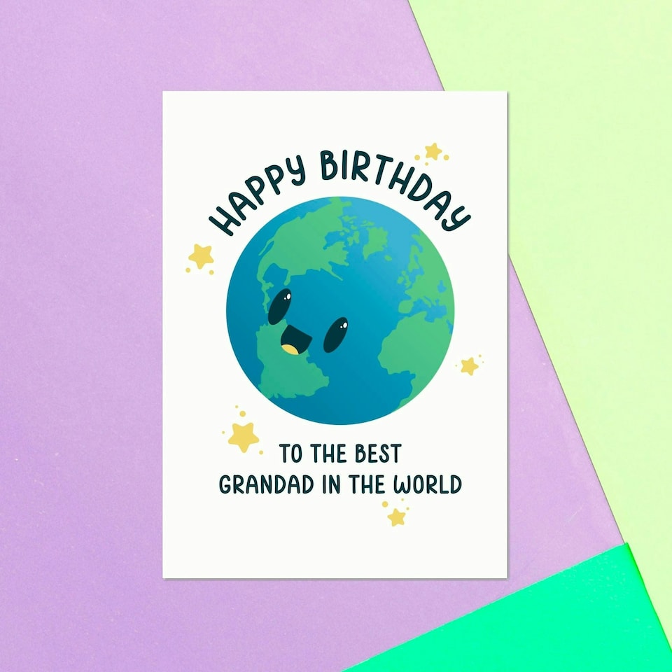 Happy Birthday To The Best Grandad In The World Greetings Card