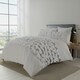 image 2 of Ruffle Border Duvet Cover Soft Elegant Bedding Set with Pillowcases | Silver | King