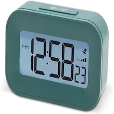 Acctim Kyle Digital Alarm Clock, LCD Digital Display with White Backlight, Snooze Function, Volume Control | Green | Lagoon