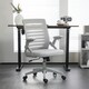 image 2 of Vinsetto Mesh Office Chair Home Swivel Task Chair with Arm, Grey
