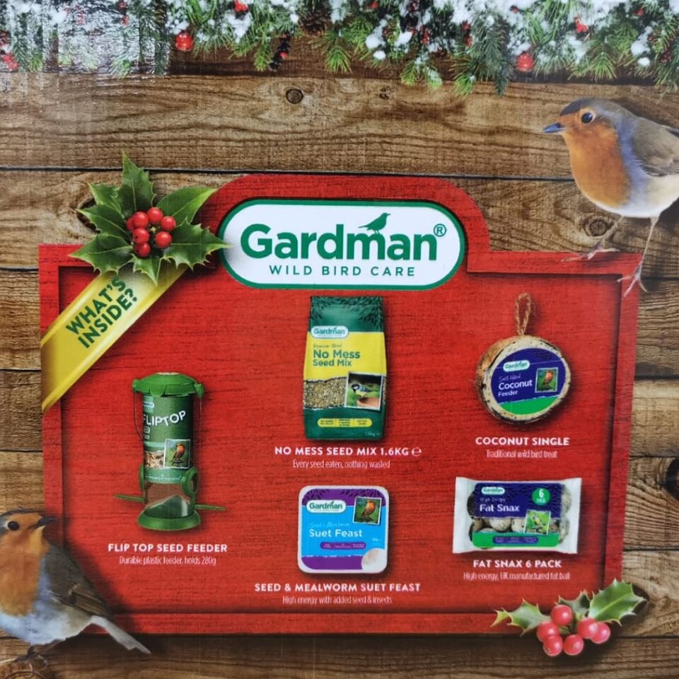 image 1 of Gardman Wild Bird Festive Feasts Selection Box Christmas Gift