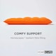image 4 of Homescapes 4 x Seat Pads Luxury Cotton Indoor Outdoor Garden Dining Cushion | Orange | 40 x 40 cm | 4