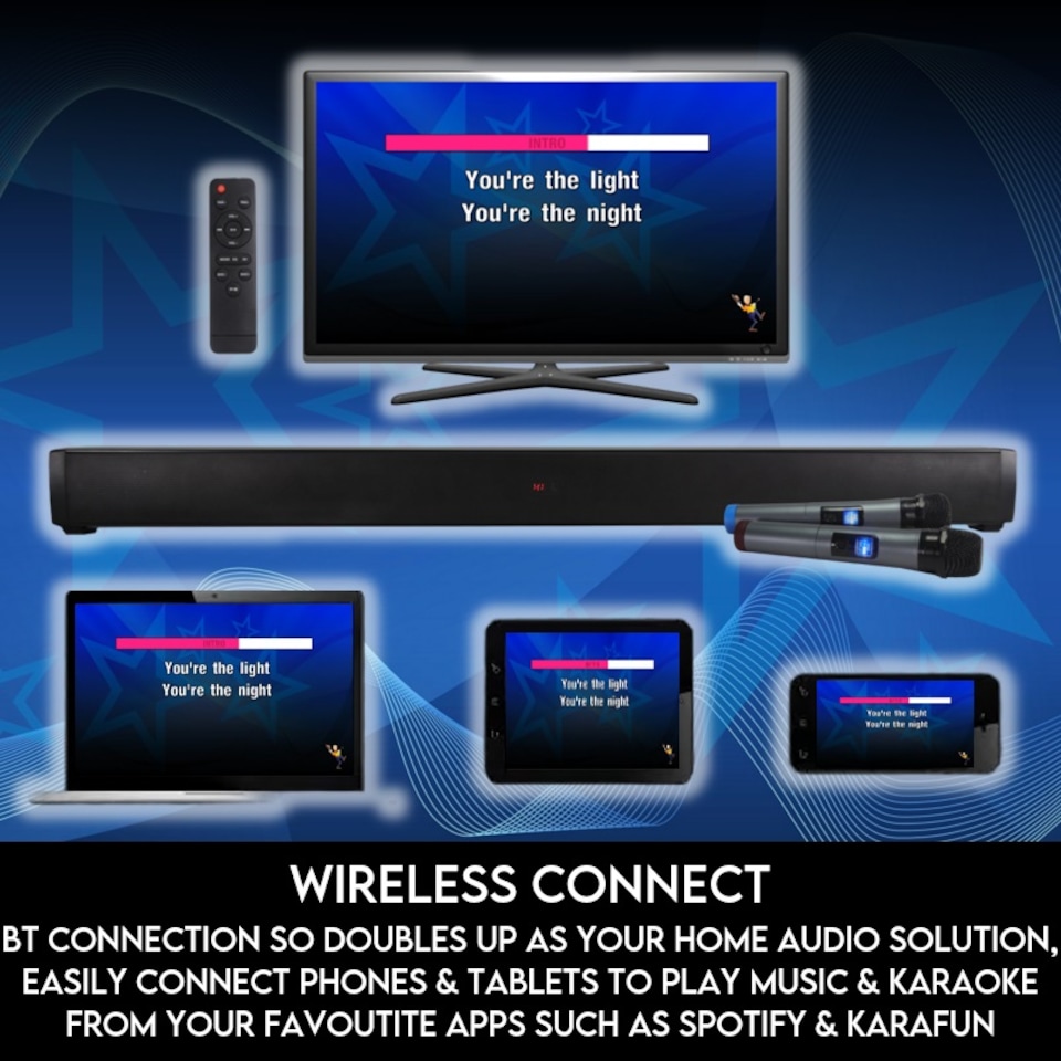 image 1 of Mr Entertainer Starbar Karaoke Soundbar