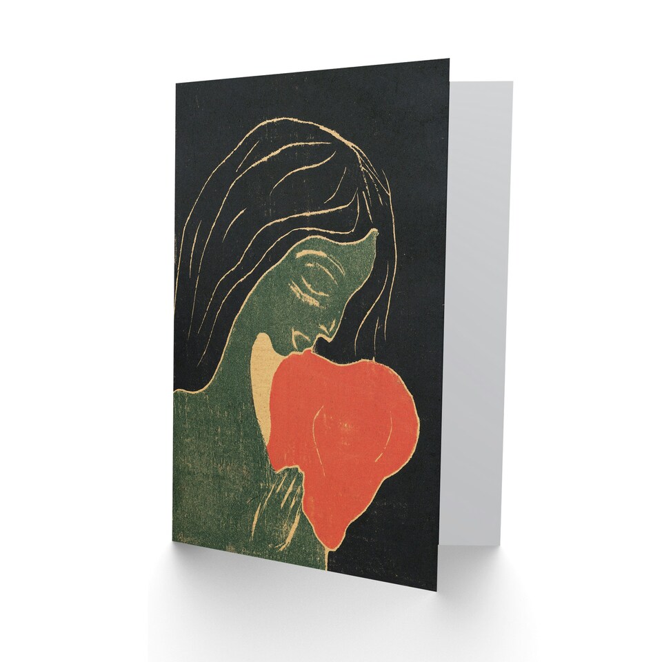 image 1 of Edvard Munch Art Card The Heart Hjertet Painting