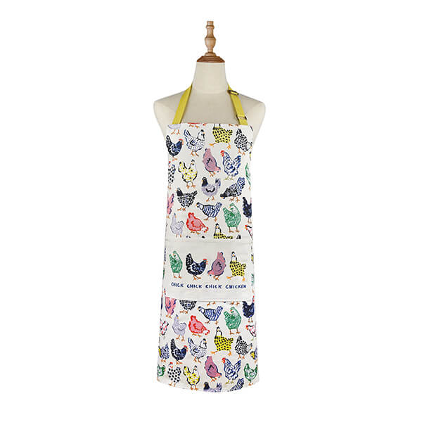 Ulster Weavers 'Chick Chicken' Chicken Print 100% Cotton Apron in White