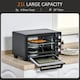 image 3 of HOMCOM Mini Oven, 21L Countertop Electric Grill, Toaster Oven with Adjustable Temperature, Timer, Baking Tray and Wire Rack, 1400W, Black