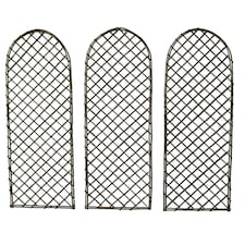 Oypla Set of 3 Willow Trellis Fencing Panel Screen Climbing Trellises