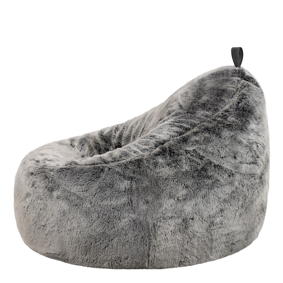 image 1 of Cocoon Faux Fur Bean Bag Arctic Wolf Grey Bean Bag Chairs | Grey | Arctic Wolf Grey | L | 1