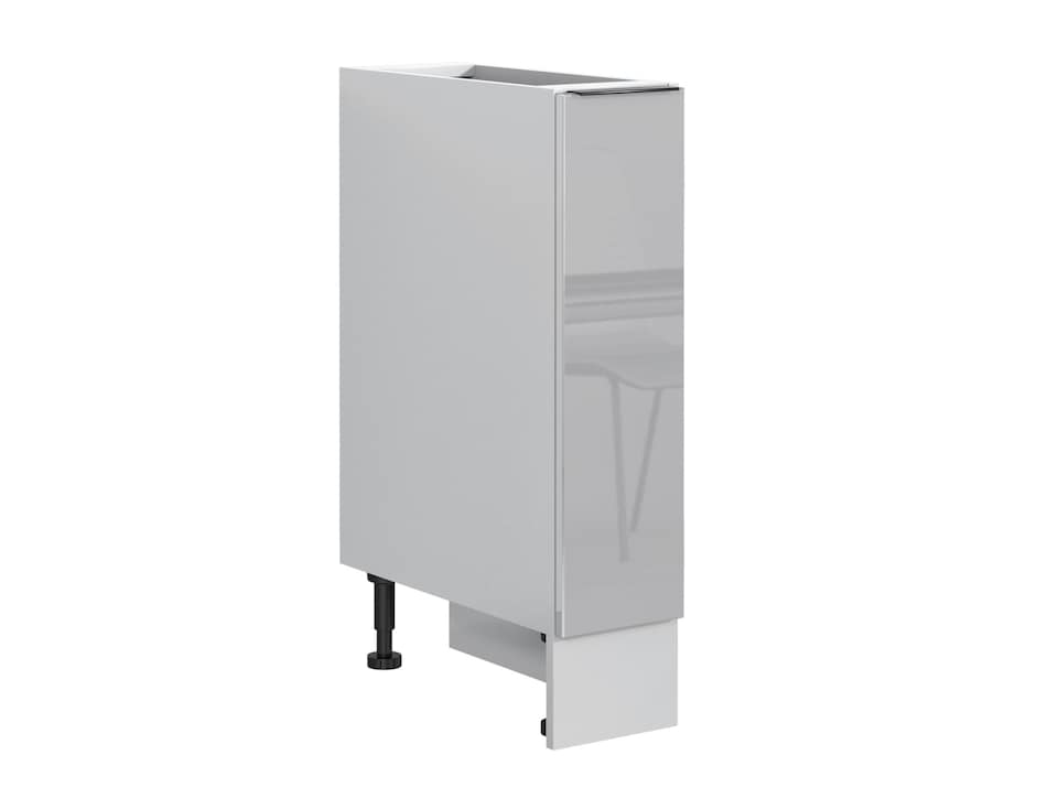 image 1 of Kitchen Cabinet Pull Out Storage Basket 200mm Unit Modern Grey Gloss Base Storage Cupboard Star
