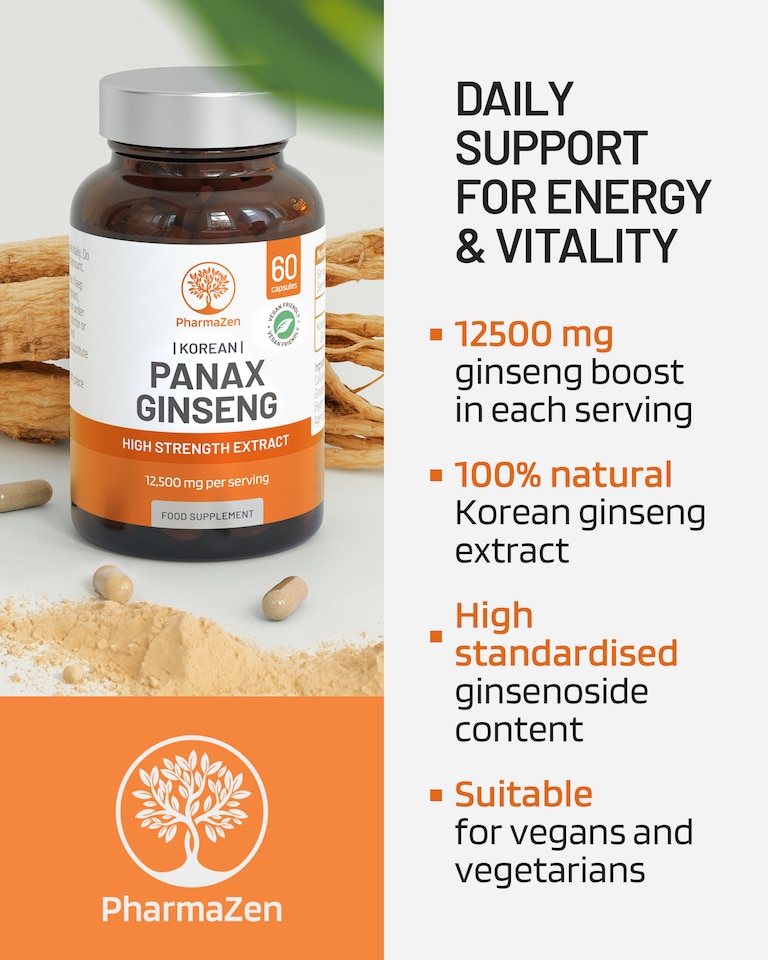 image 1 of PharmaZen Korean Panax Ginseng Extract 60 Capsules