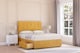 image 2 of Sloomy Highbury Mustard Plush Divan Bed Base 4 Drawers With 54 Inch Floor Standing Headboard | Gold | Mustard | Small Double | 1