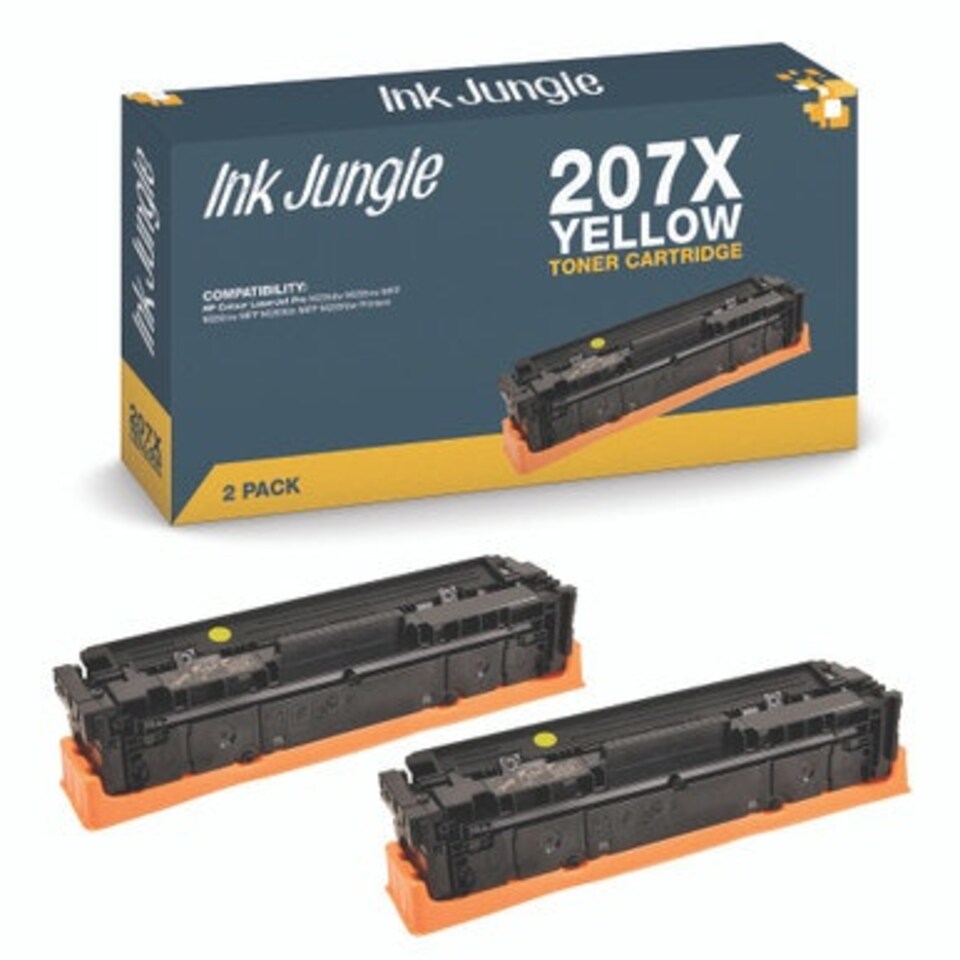 image 1 of 2x Compatible HP 207X Yellow Toner Cartridges Yellow