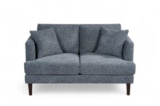 Pale Blue Chenille Fabric 2 Seater Sofa RAVELLO