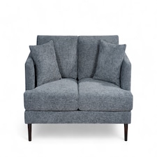 Pale Blue Chenille Fabric 2 Seater Sofa RAVELLO