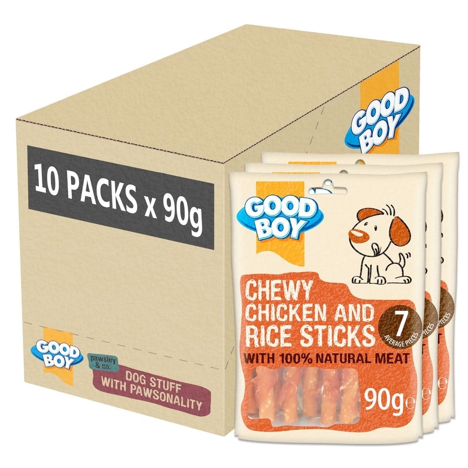 Good Boy Chewy Chicken and Rice Sticks 90g (Pack of 10)