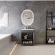 image 6 of AICA 600x390x800mm Bathroom Gloss Grey Vanity  Unit with Soft-closing Door Storage Space White Artificial Stone Basin