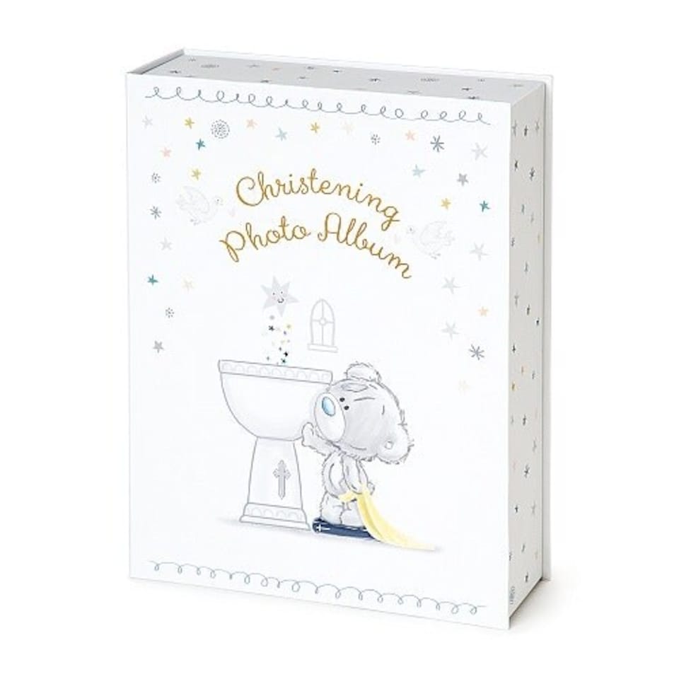 image 1 of Me to You Tiny Tatty Teddy Baby Christening Photo Album Gift Boxed - Holds 160 Photos 6 x 4"