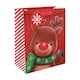 image 2 of Pack of 12 Rudolph Glitter Large Christmas Gift Bags