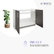 image 8 of JD Greta Kitchen Base Sink Unit 1200mm Cabinet With Doors 120cm - Grey Matt