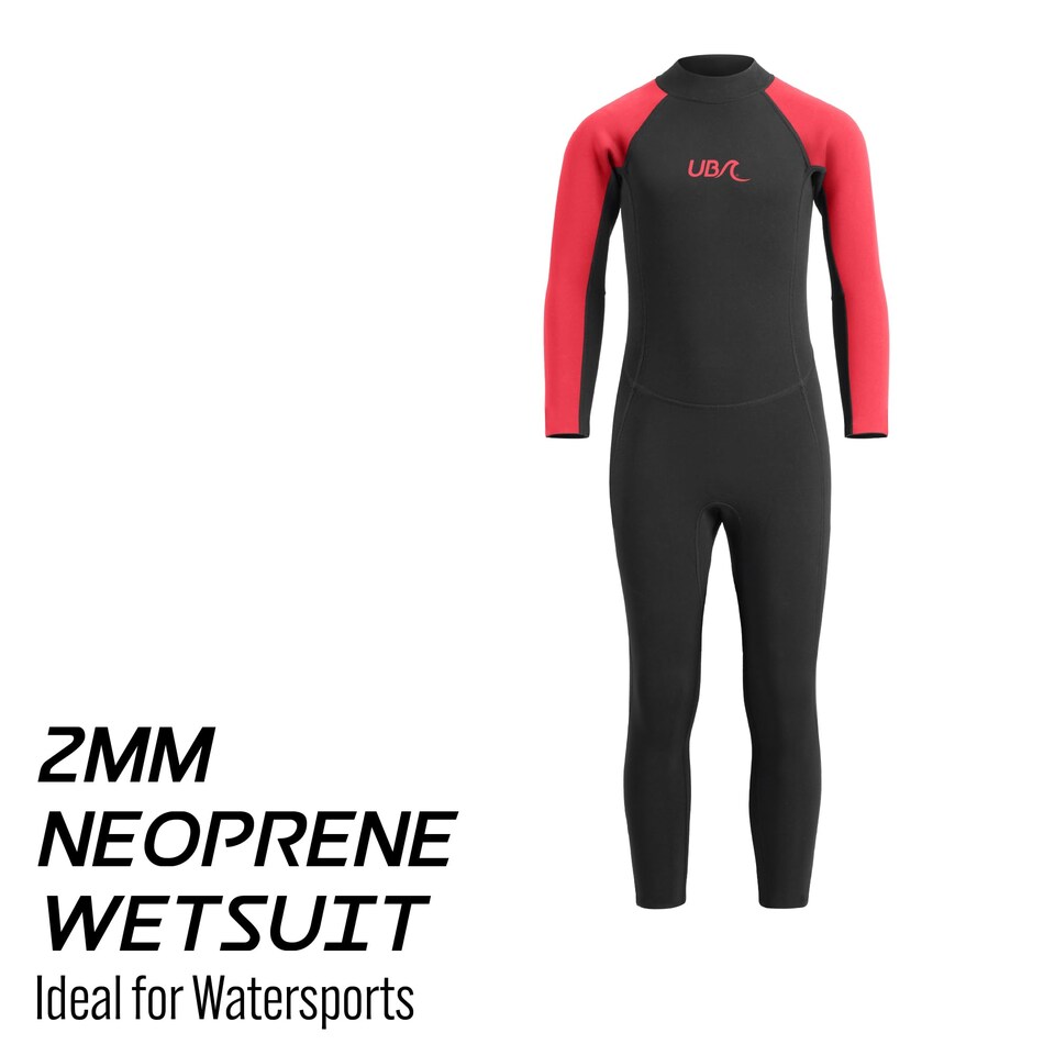 image 1 of Urban Beach Sharptooth Kids Full Length 2mm Summer Wetsuit, Stretchy Neoprene Surfing & Diving Wetsuit With Uv Protection