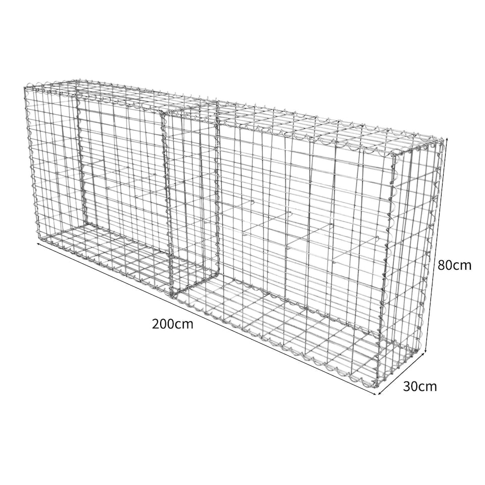 image 1 of Gabion Baskets 100 x 80 x 30cm / 6 Pack