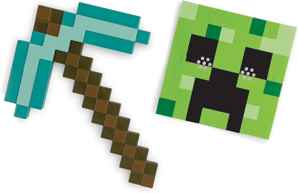 image 1 of Minecraft - Pickaxe & Mask Set