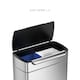 image 5 of Simplehuman 48L Rectangular Touch Bar Recycling Kitchen Bin, Brushed Stainless Steel
