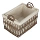 image 4 of Set of 2 Malmo Openwork Laundry Storage Basket | Brown | Brown