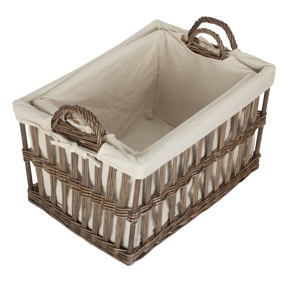 image 1 of Set of 2 Malmo Openwork Laundry Storage Basket | Brown | Brown