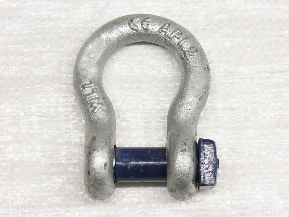 3.25 Ton Galvanised Bow Shackle With Square Head - 3250KGS Marine Boat Trawler Tested Certified